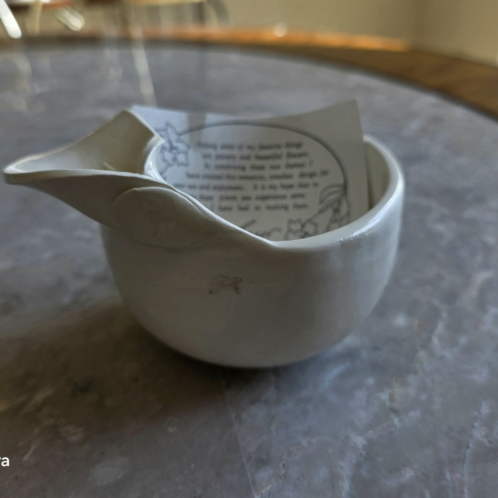 White Ceramic Creamer Pitcher